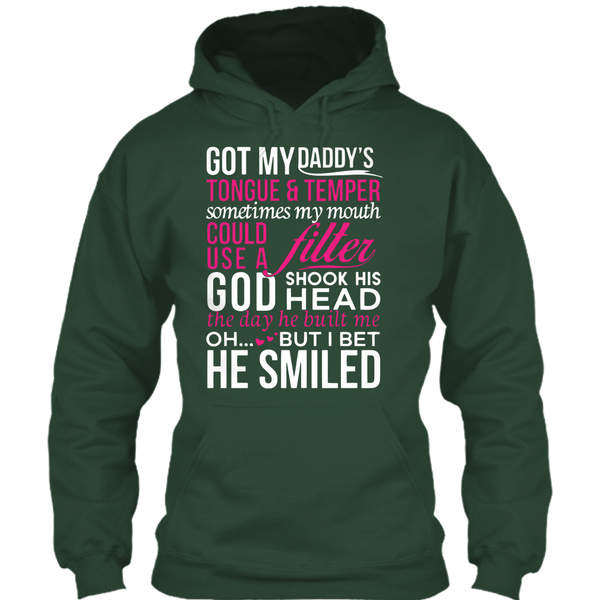 A black t-shirt with the shopify logo