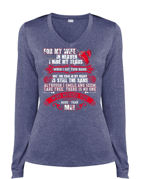 For My Wife In Heaven T Shirt, I Hide My Tears T Shirt