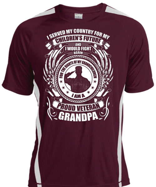 I Am A Proud Veteran Grandpa T Shirt, Children's Future T Shirt, Cool Shirt