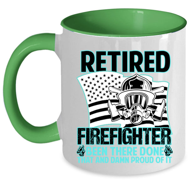 Cool Gift For Grandpas Coffee Mug, Retired Firefighter Accent Mug