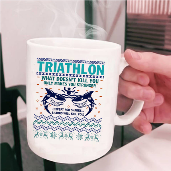 Christmas Gift For Triathlon Coffee Mug, Triathlon Cup