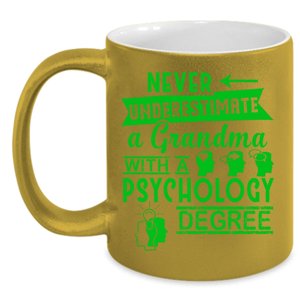 A Grandma With A Psychology Degree Coffee Mug, Funny Grandmas Coffee Cup