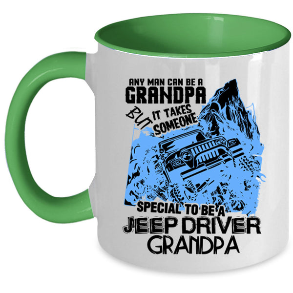 Best Dad Ever Coffee Mug, Special To Be A Jeep Driver Grandpa Accent Mug