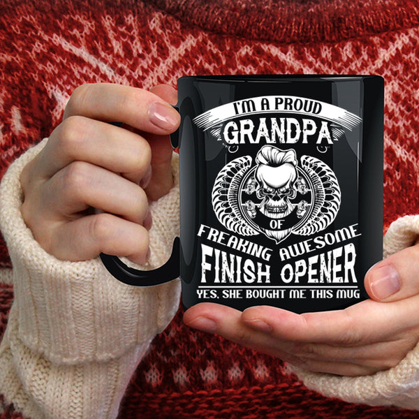 I'm A Proud Grandpa Of Finish Opener Coffee Mug, Awesome Grandpa Coffee Cup