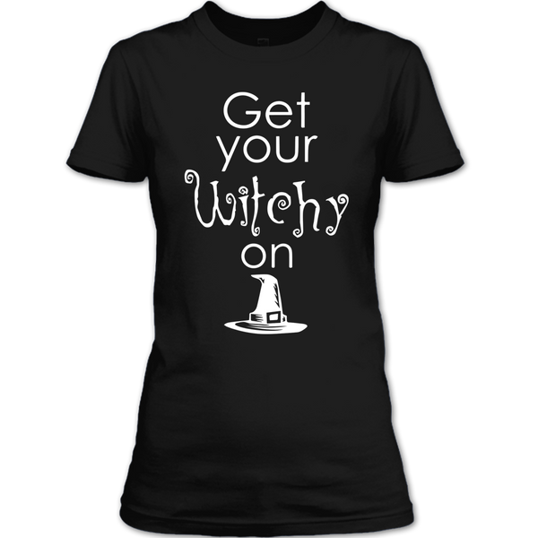 A black t-shirt with the shopify logo