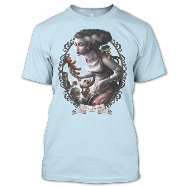 A black t-shirt with the shopify logo