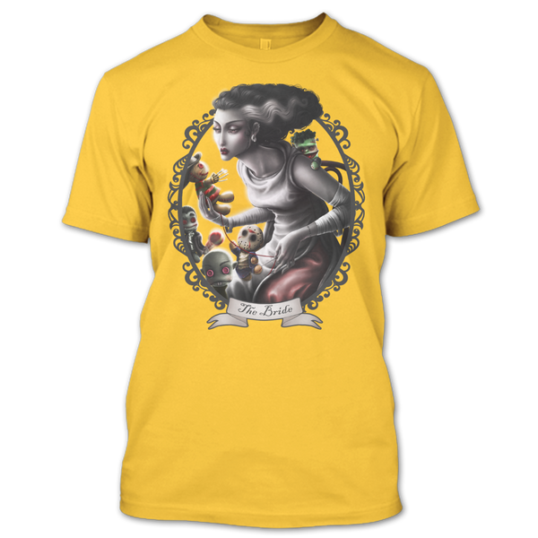 A black t-shirt with the shopify logo