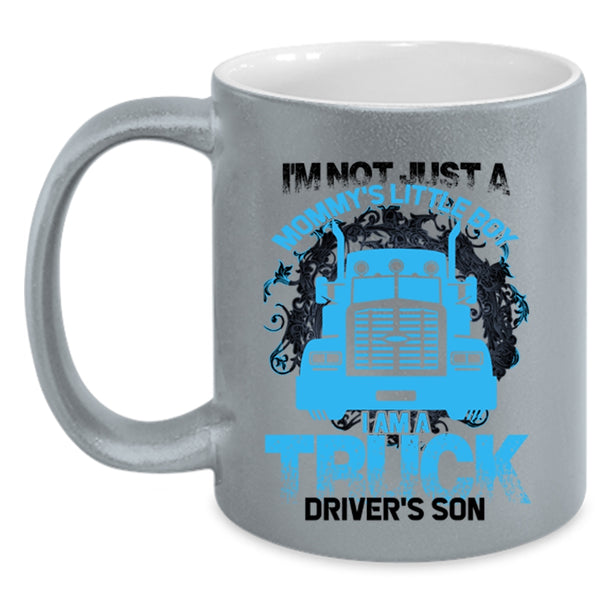 Mommy's Little Boy Coffee Mug, I Am A Truck Driver's Son Accent Mug
