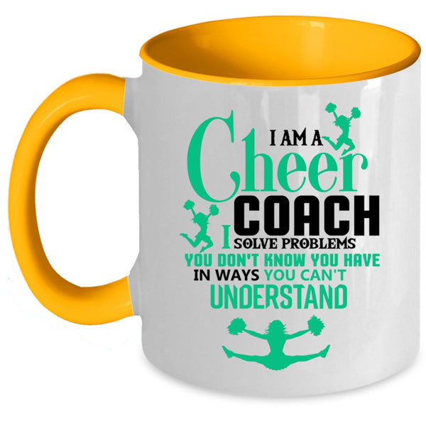 Awesome Cheer Coach Coffee Mug, I Am A Cheer Coach Accent Mug
