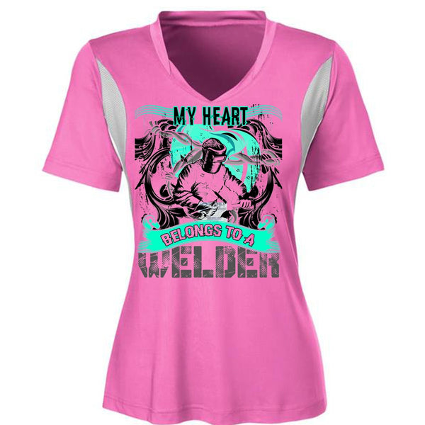 My Heart Belongs To A Welder T Shirt, I Love Welder T Shirt, Awesome T-Shirts