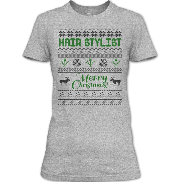 Hair Stylist Merry Christmas T Shirt, Gift For Merry Christmas T Shirt