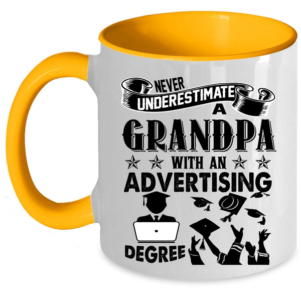 Funny Grandpas Coffee Mug, A Grandpa With An Advertising Degree Accent Mug