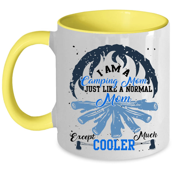 Cool Camping Mom Coffee Mug, I Am A Camping Mom Accent Mug