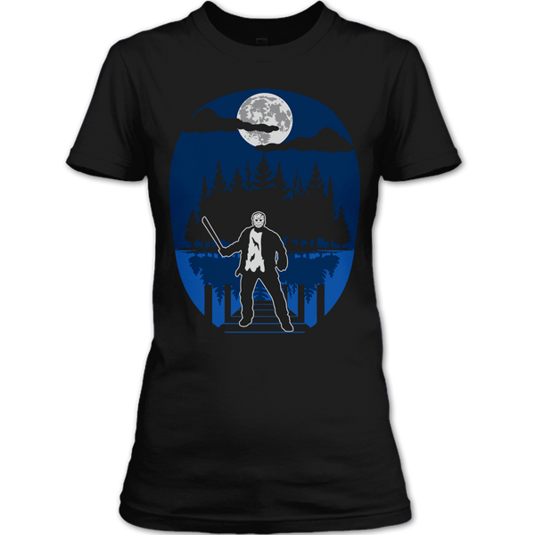 A black t-shirt with the shopify logo