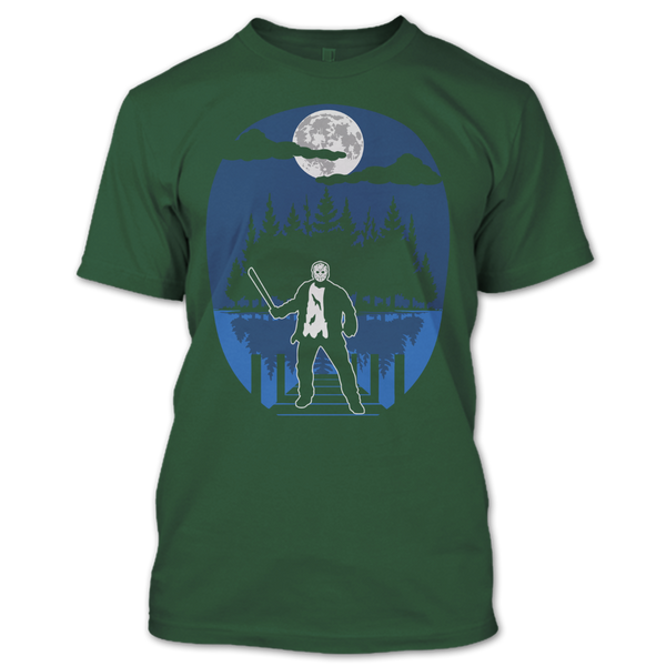 A black t-shirt with the shopify logo