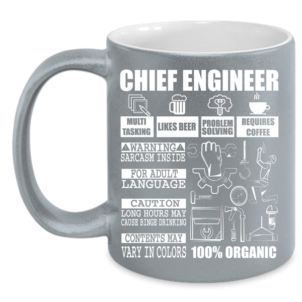 Chief Engineer Coffee Mug, Cool Gift For Engineers Coffee Cup