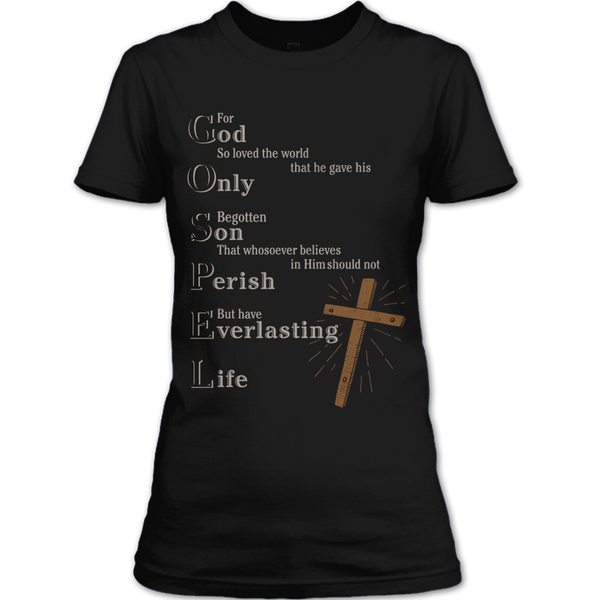 A black t-shirt with the shopify logo