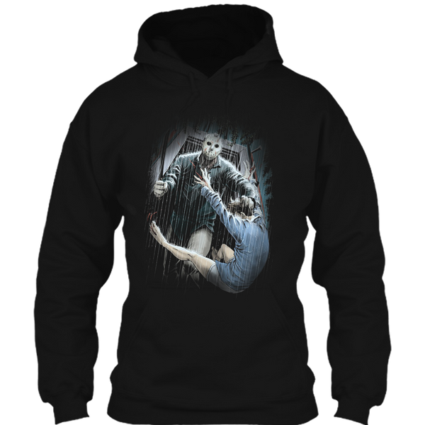 A black t-shirt with the shopify logo