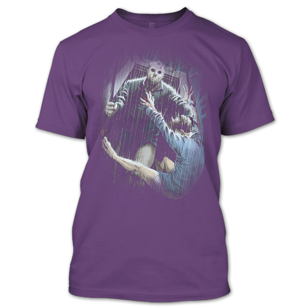 A black t-shirt with the shopify logo