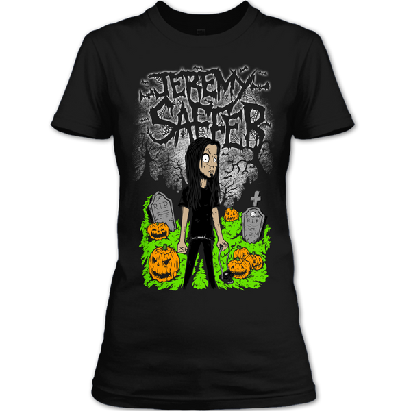 A black t-shirt with the shopify logo