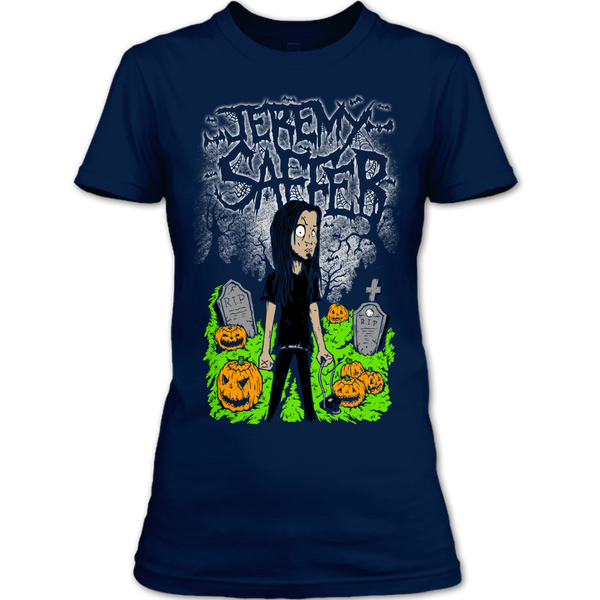 A black t-shirt with the shopify logo