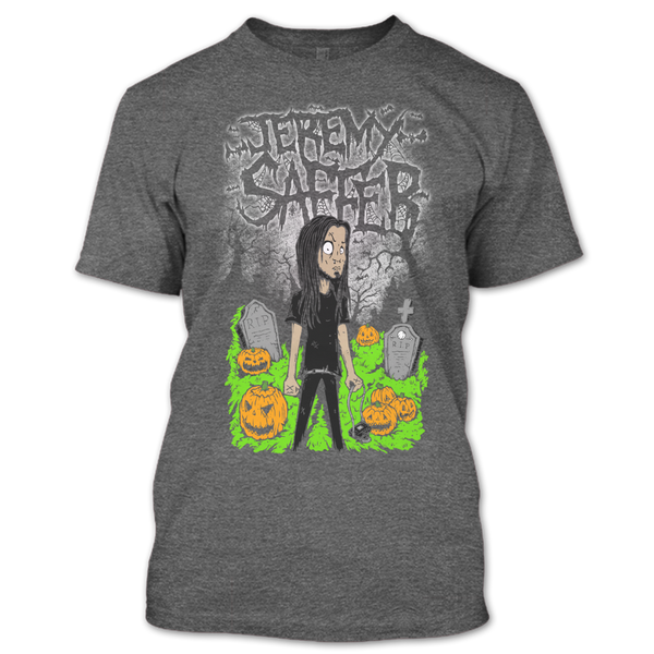 A black t-shirt with the shopify logo