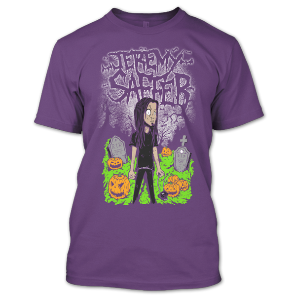 A black t-shirt with the shopify logo