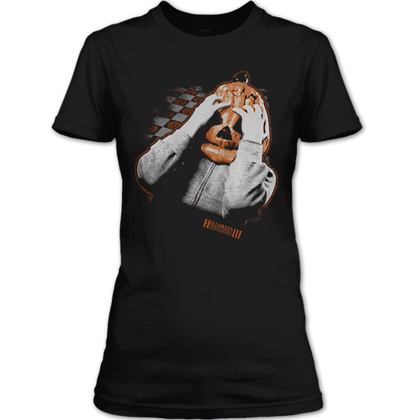 A black t-shirt with the shopify logo