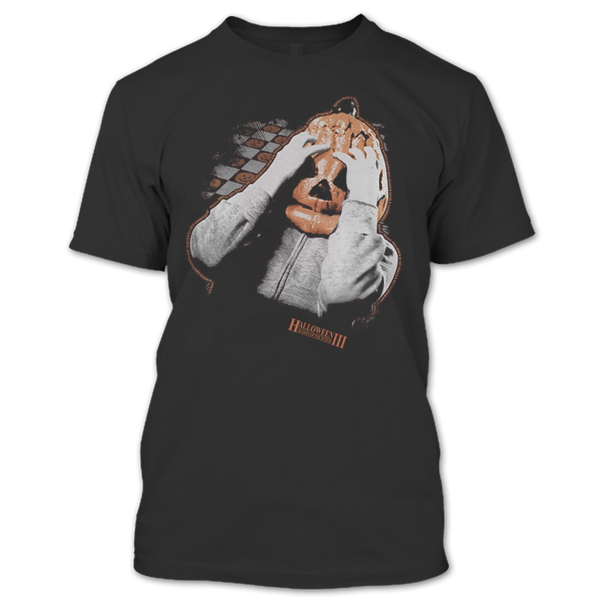 A black t-shirt with the shopify logo