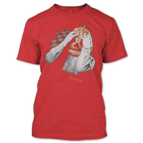 A black t-shirt with the shopify logo