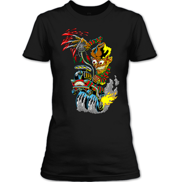 A black t-shirt with the shopify logo