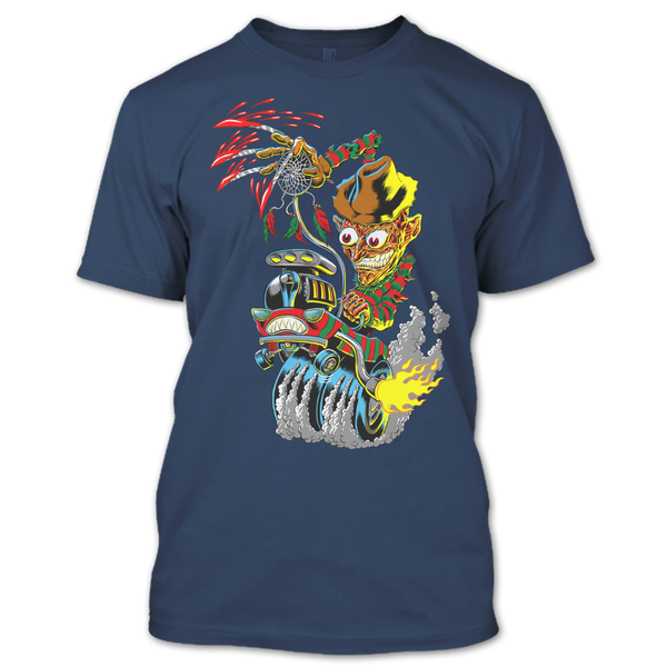 A black t-shirt with the shopify logo