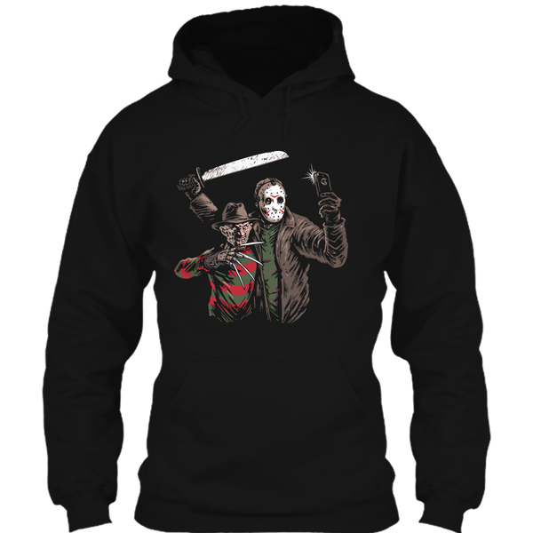 A black t-shirt with the shopify logo