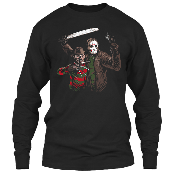 A black t-shirt with the shopify logo