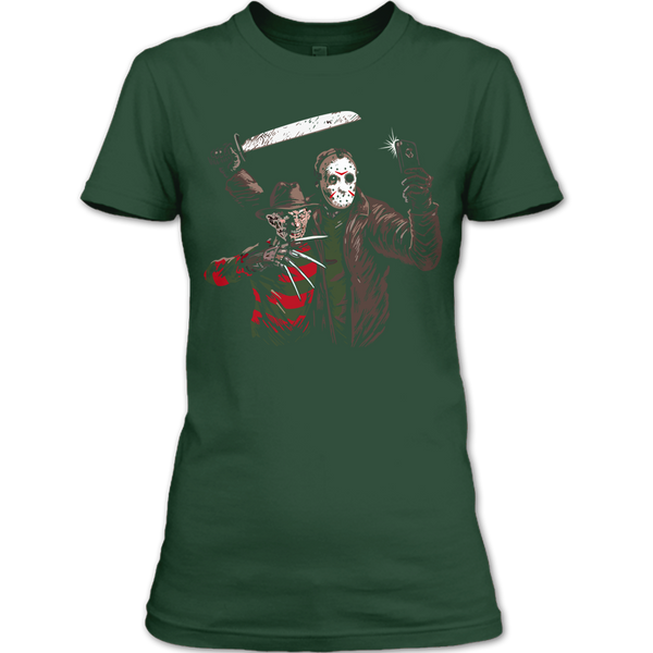 A black t-shirt with the shopify logo