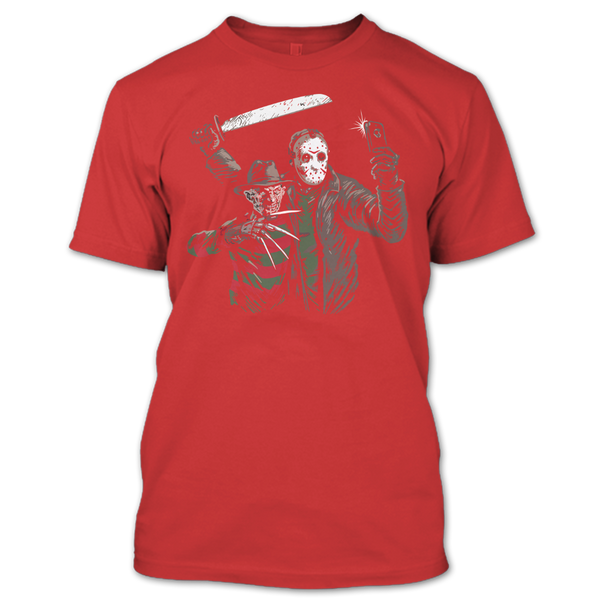 A black t-shirt with the shopify logo