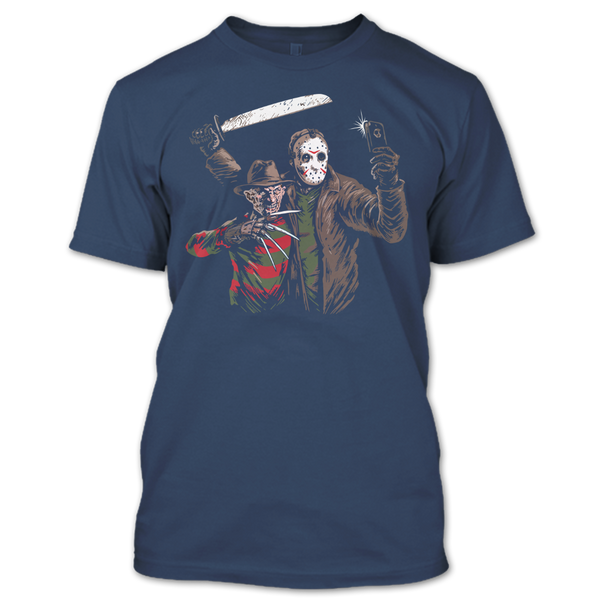 A black t-shirt with the shopify logo