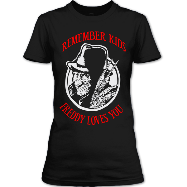 A black t-shirt with the shopify logo