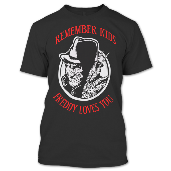 A black t-shirt with the shopify logo