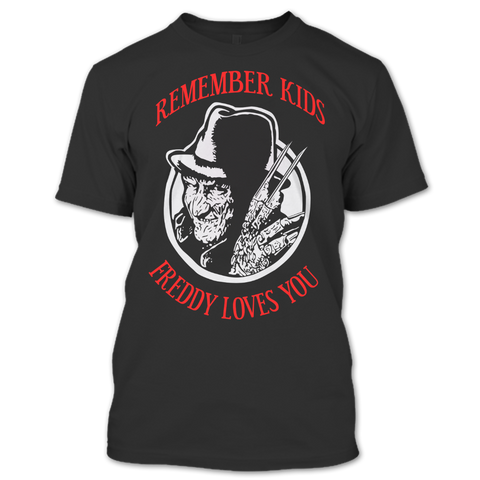 A black t-shirt with the shopify logo