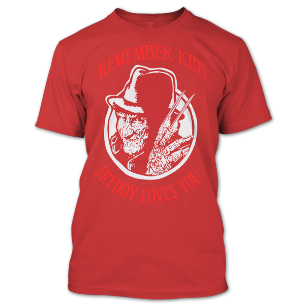 A black t-shirt with the shopify logo