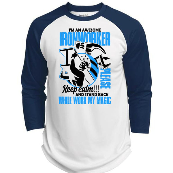 I'm An Awesome Ironworker T Shirt, I Love Ironworker T Shirt, Awesome T-Shirts  (Polyester Game Baseball Jersey)