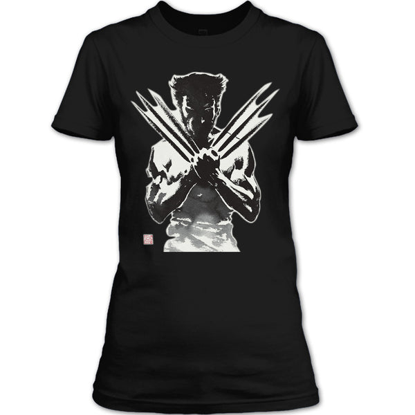 A black t-shirt with the shopify logo