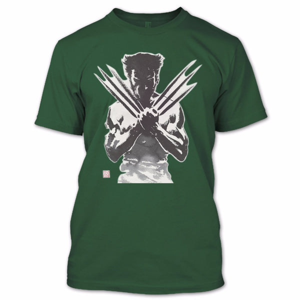 A black t-shirt with the shopify logo