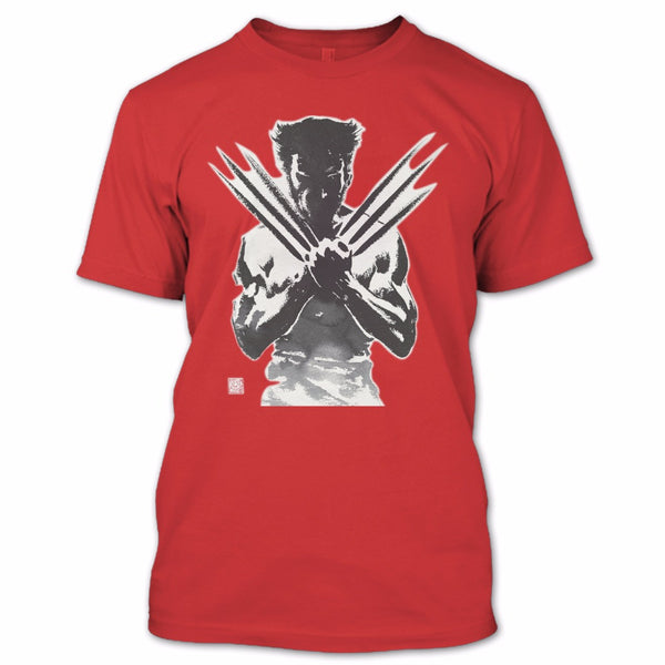 A black t-shirt with the shopify logo