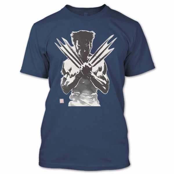 A black t-shirt with the shopify logo