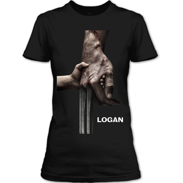 A black t-shirt with the shopify logo