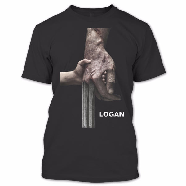 A black t-shirt with the shopify logo