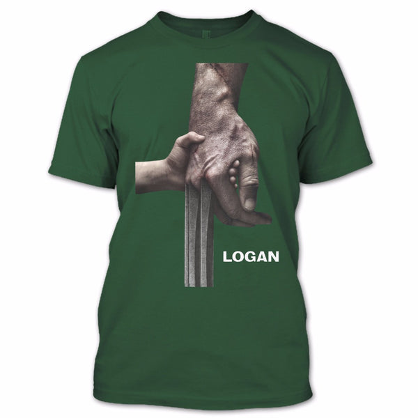 A black t-shirt with the shopify logo