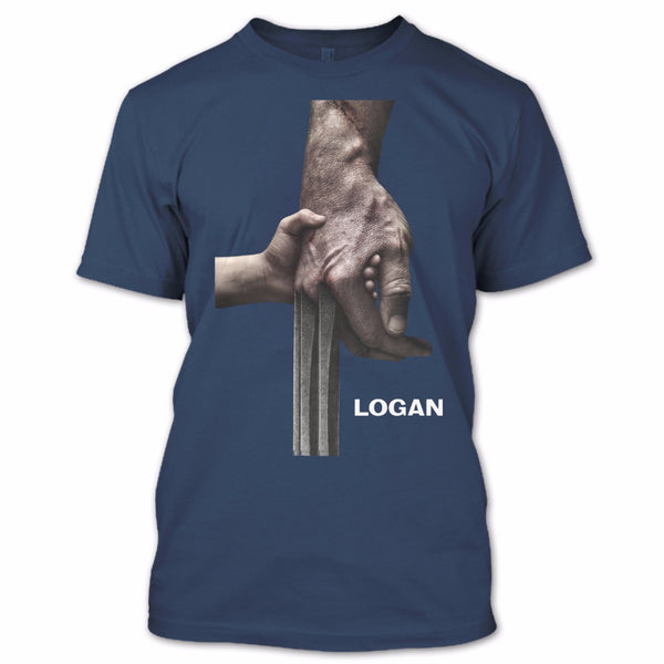 A black t-shirt with the shopify logo